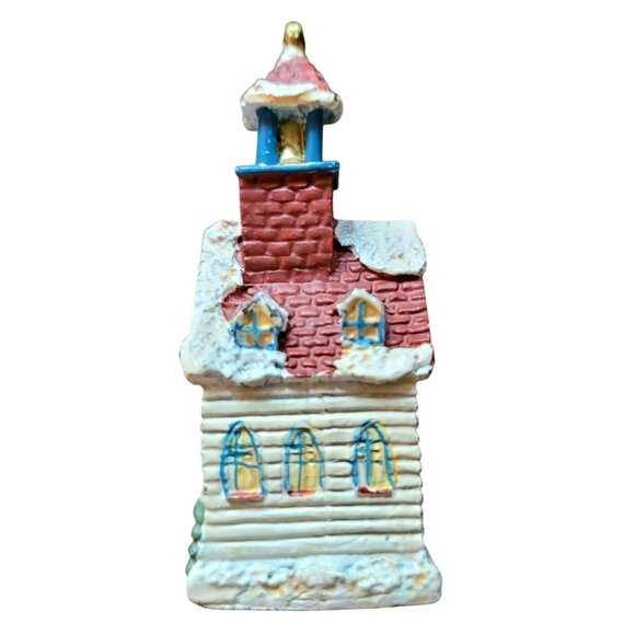 Miniature Pewter Church Building Hand Painted Holiday 2.5" Train Set JH1829200 - Picture 2 of 4